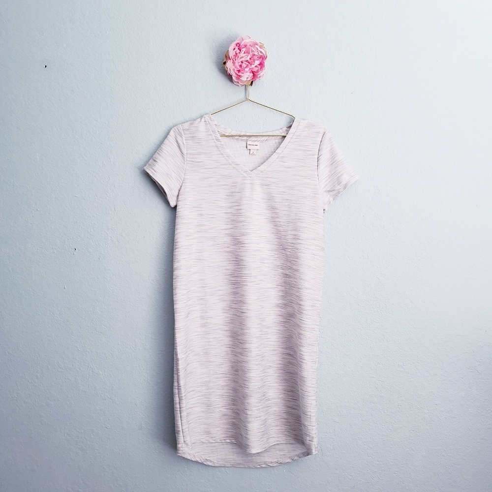 3 FOR $15  Merona V-neck Textured T-shirt Dress - Picture 2 of 6